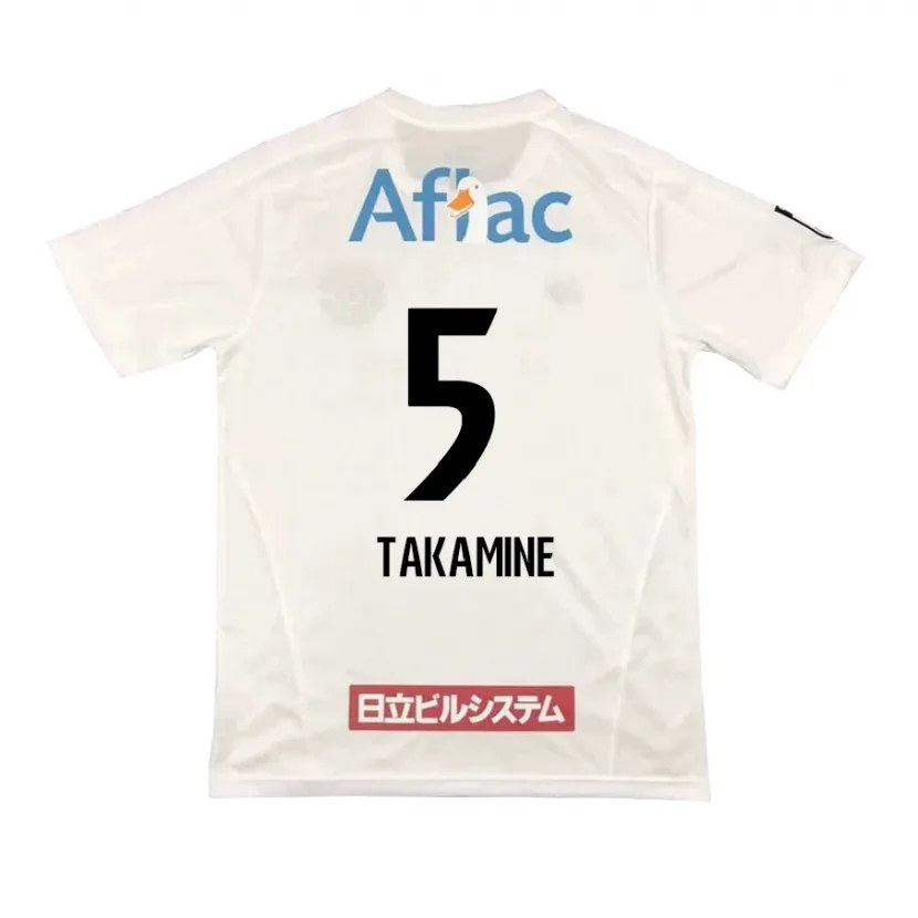 Danxen Kinder Tomoki Takamine #5 Weiß Schwarz Auswärtstrikot Trikot 2024/25 T-Shirt Schweiz