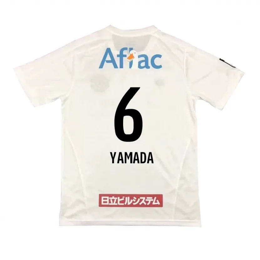 Danxen Kinder Yuto Yamada #6 Weiß Schwarz Auswärtstrikot Trikot 2024/25 T-Shirt Schweiz