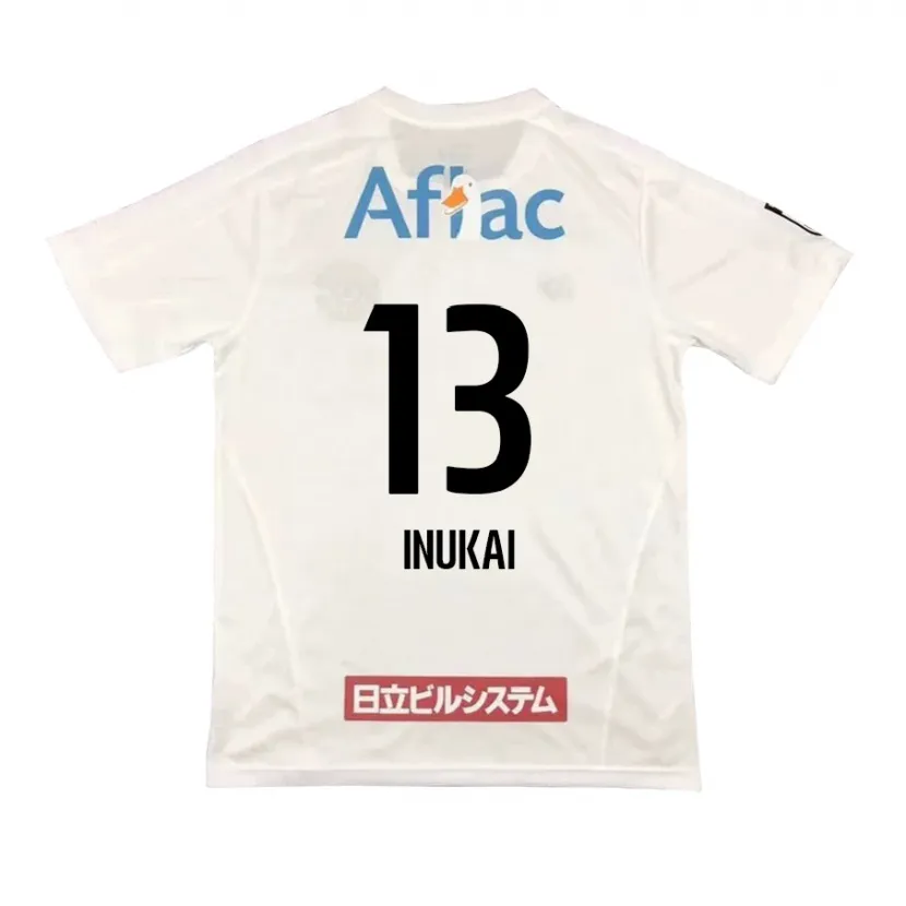 Danxen Kinder Tomoya Inukai #13 Weiß Schwarz Auswärtstrikot Trikot 2024/25 T-Shirt Schweiz