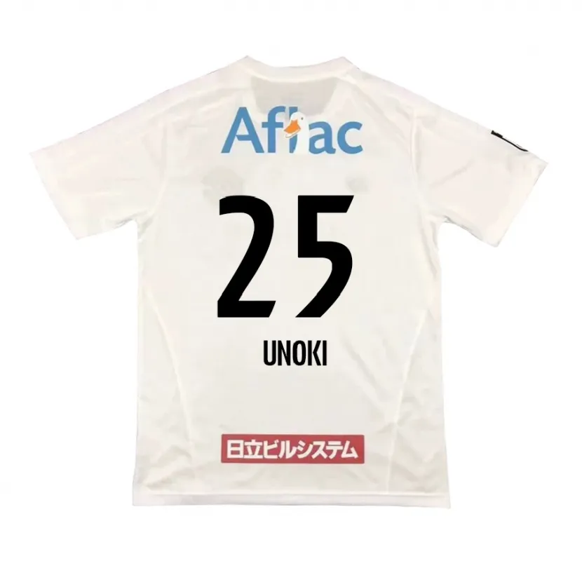 Danxen Kinder Fumiya Unoki #25 Weiß Schwarz Auswärtstrikot Trikot 2024/25 T-Shirt Schweiz