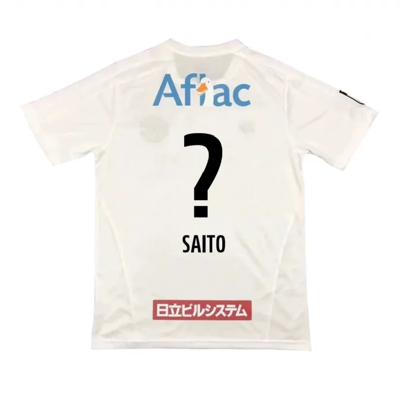 Danxen Kinder Hikaru Saito #0 Weiß Schwarz Auswärtstrikot Trikot 2024/25 T-Shirt Schweiz