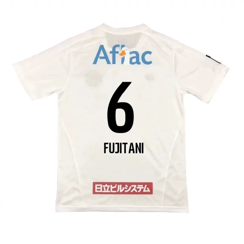 Danxen Kinder Atsuto Fujitani #6 Weiß Schwarz Auswärtstrikot Trikot 2024/25 T-Shirt Schweiz