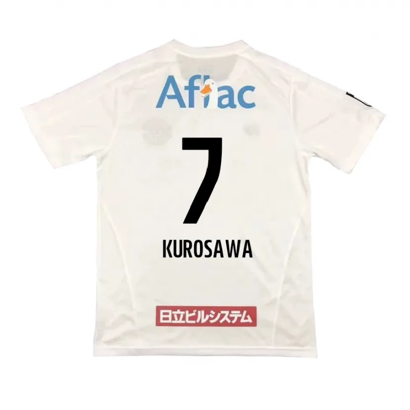 Danxen Kinder Shido Kurosawa #7 Weiß Schwarz Auswärtstrikot Trikot 2024/25 T-Shirt Schweiz