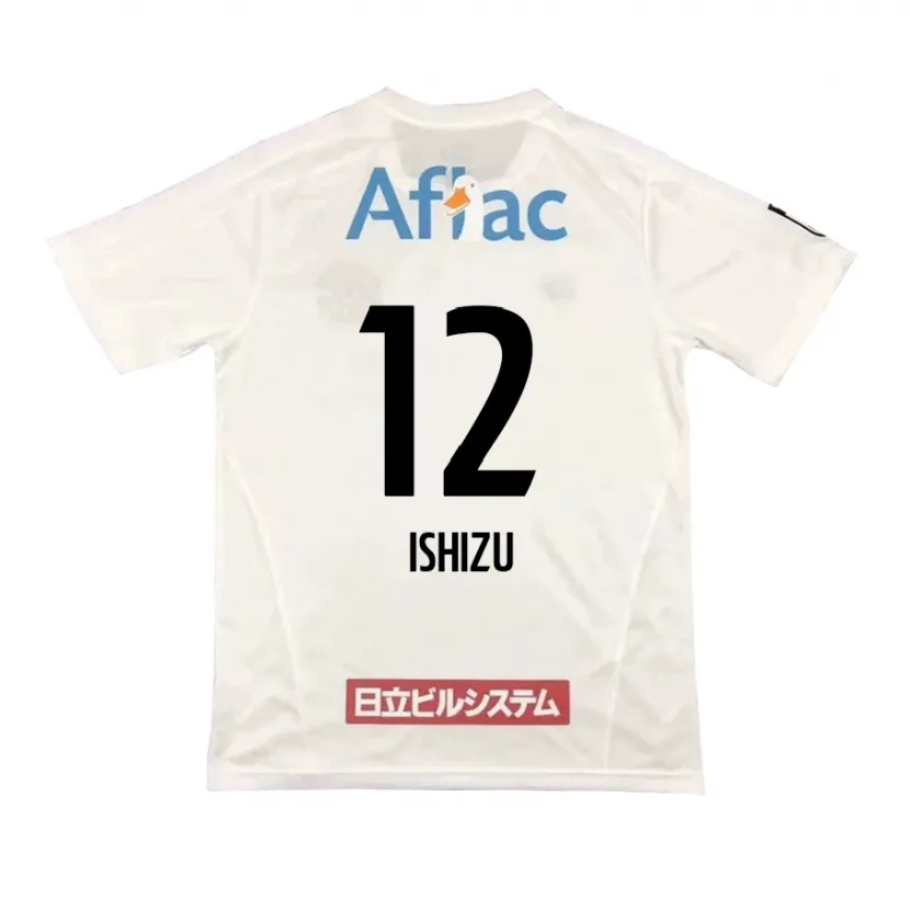 Danxen Kinder Kazuki Ishizu #12 Weiß Schwarz Auswärtstrikot Trikot 2024/25 T-Shirt Schweiz