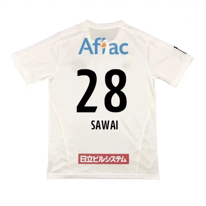 Danxen Kinder Retsu Sawai #28 Weiß Schwarz Auswärtstrikot Trikot 2024/25 T-Shirt Schweiz