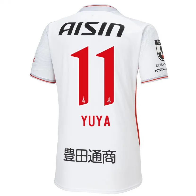 Danxen Kinder Yuya Yamagishi #11 Weiß Gelb Rot Auswärtstrikot Trikot 2024/25 T-Shirt Schweiz