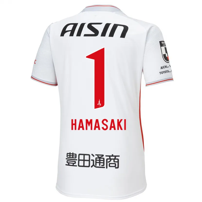 Danxen Kinder Shiki Hamasaki #1 Weiß Gelb Rot Auswärtstrikot Trikot 2024/25 T-Shirt Schweiz