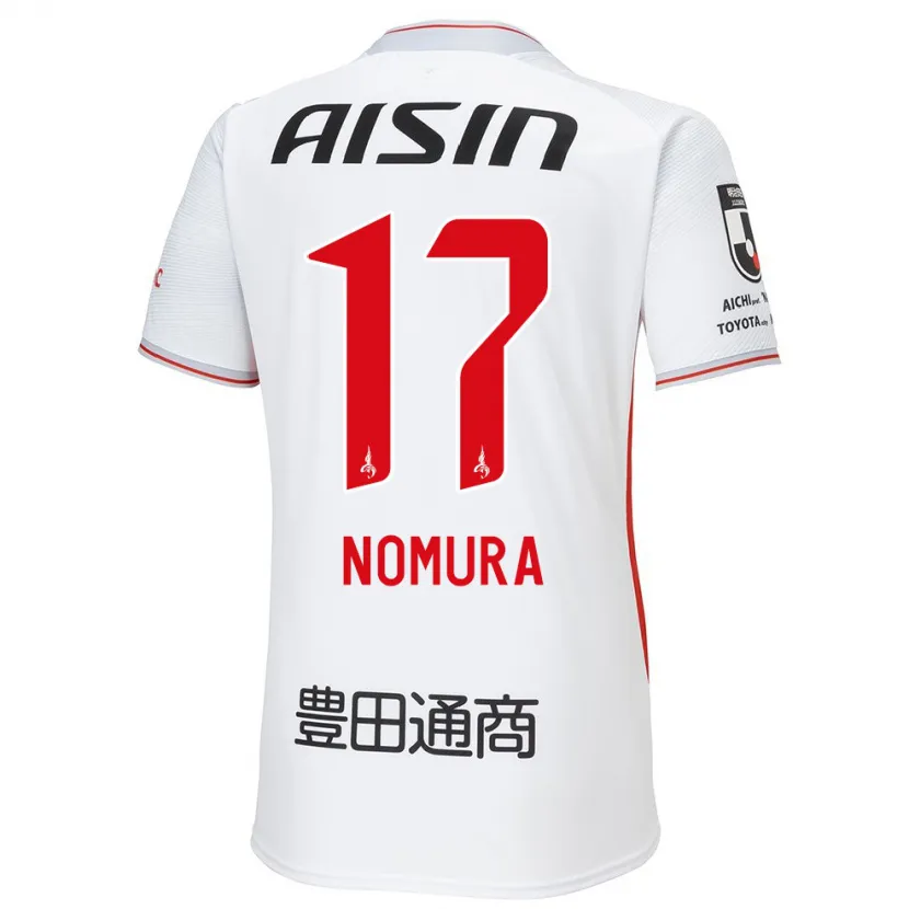 Danxen Kinder Yuto Nomura #17 Weiß Gelb Rot Auswärtstrikot Trikot 2024/25 T-Shirt Schweiz