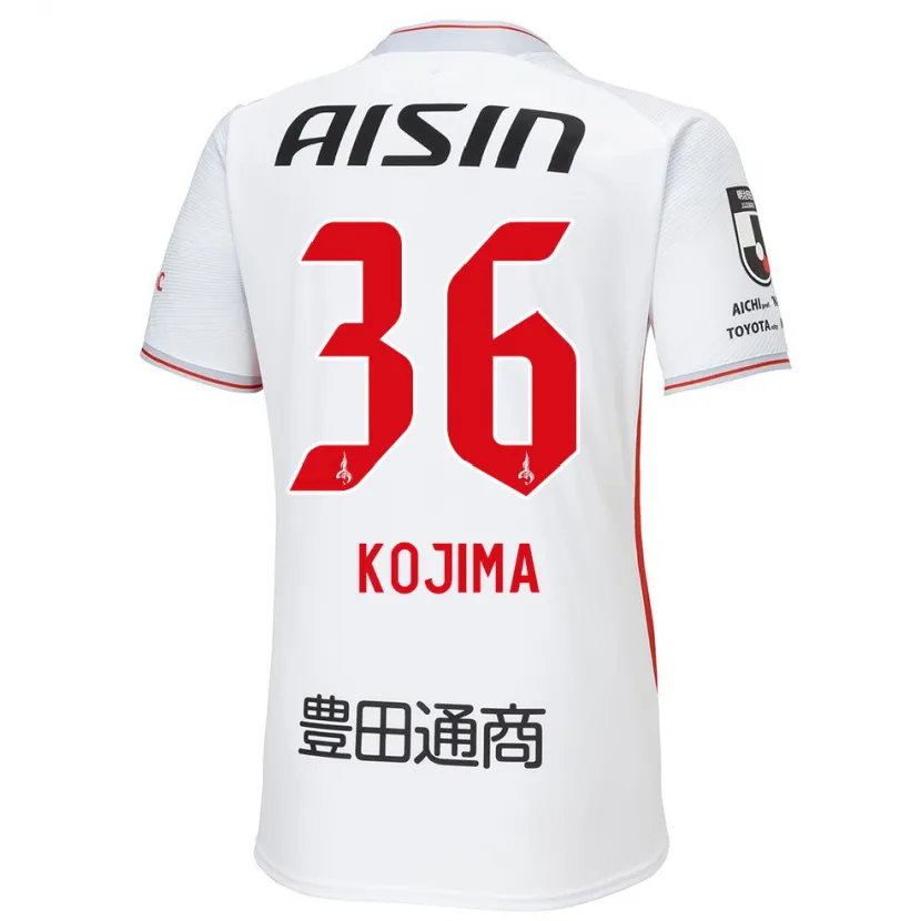 Danxen Kinder Aoto Kojima #36 Weiß Gelb Rot Auswärtstrikot Trikot 2024/25 T-Shirt Schweiz