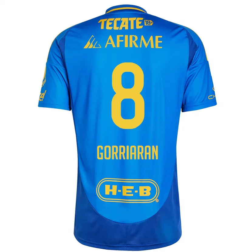 Danxen Kinder Fernando Gorriarán #8 Blau Gelb Auswärtstrikot Trikot 2024/25 T-Shirt Schweiz