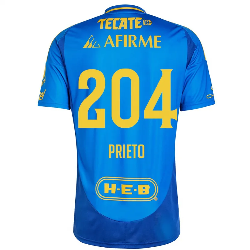 Danxen Kinder Leonel Prieto #204 Blau Gelb Auswärtstrikot Trikot 2024/25 T-Shirt Schweiz