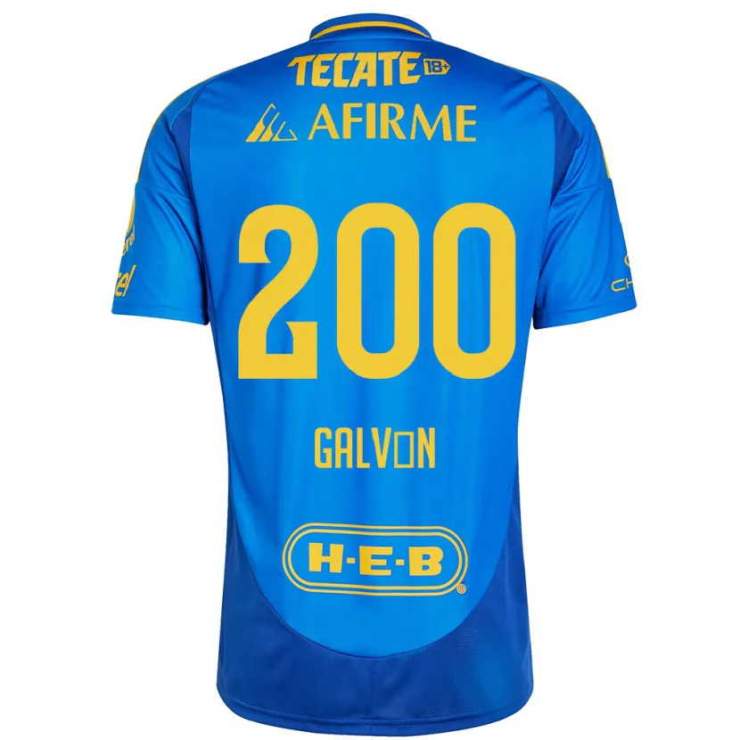 Danxen Kinder Isaias Galván #200 Blau Gelb Auswärtstrikot Trikot 2024/25 T-Shirt Schweiz