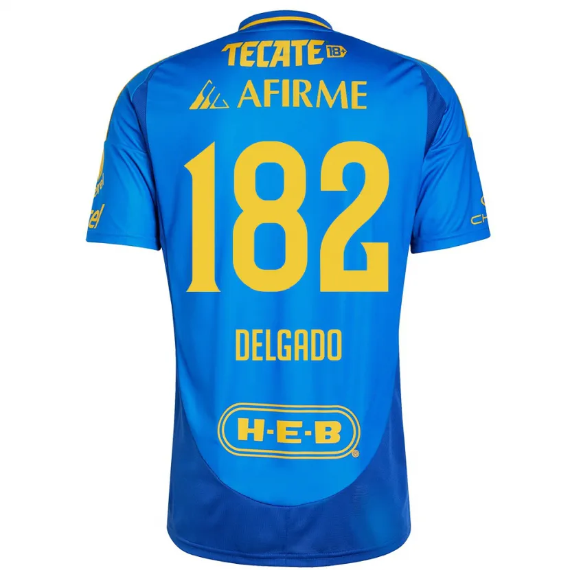 Danxen Kinder Arturo Delgado #182 Blau Gelb Auswärtstrikot Trikot 2024/25 T-Shirt Schweiz