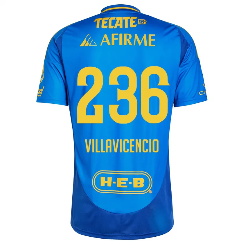 Danxen Kinder Edgar Villavicencio #236 Blau Gelb Auswärtstrikot Trikot 2024/25 T-Shirt Schweiz