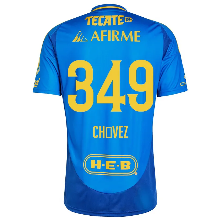 Danxen Kinder Jorge Chávez #349 Blau Gelb Auswärtstrikot Trikot 2024/25 T-Shirt Schweiz