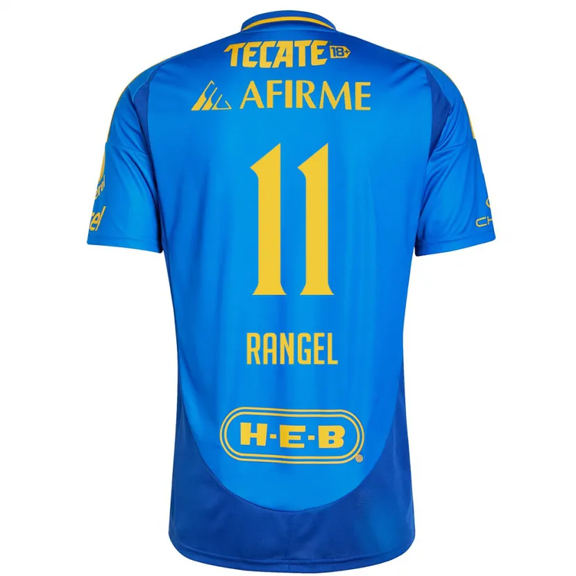 Danxen Kinder Nayeli Rangel #11 Blau Gelb Auswärtstrikot Trikot 2024/25 T-Shirt Schweiz