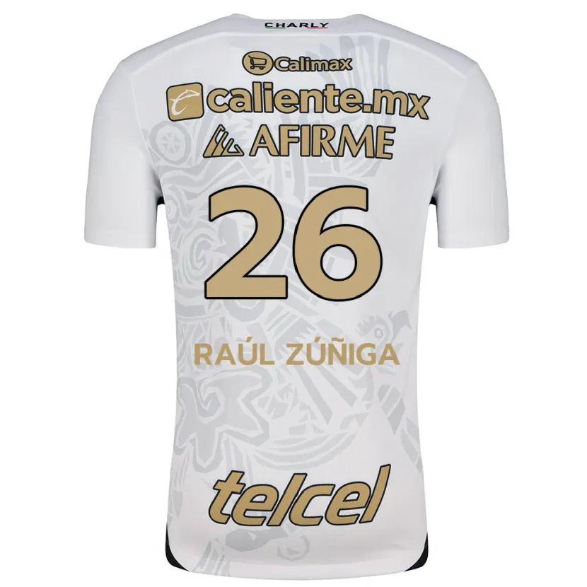 Danxen Kinder José Raúl Zúñiga #26 Weiß Schwarz Auswärtstrikot Trikot 2024/25 T-Shirt Schweiz