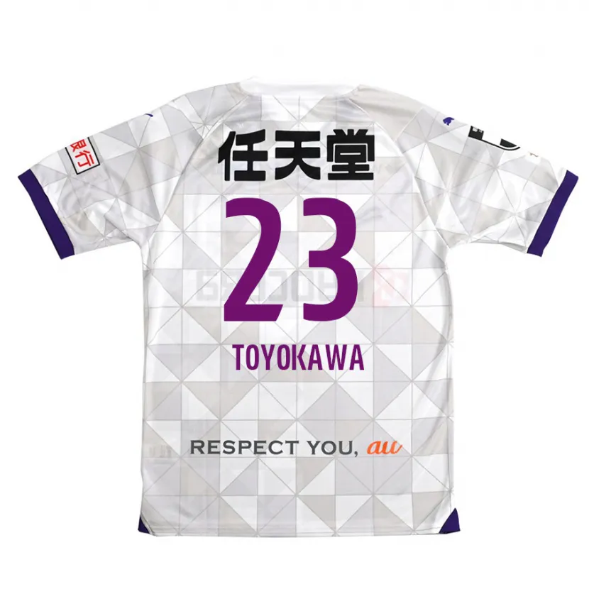 Danxen Kinder Yuta Toyokawa #23 Weiß Lila Auswärtstrikot Trikot 2024/25 T-Shirt Schweiz