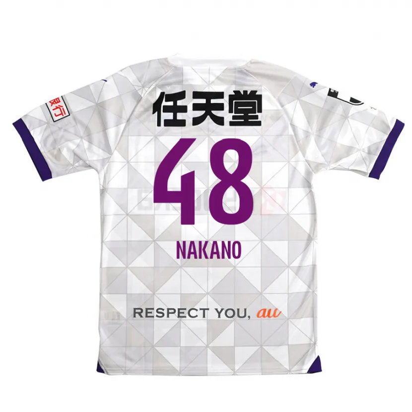 Danxen Kinder Ryuma Nakano #48 Weiß Lila Auswärtstrikot Trikot 2024/25 T-Shirt Schweiz