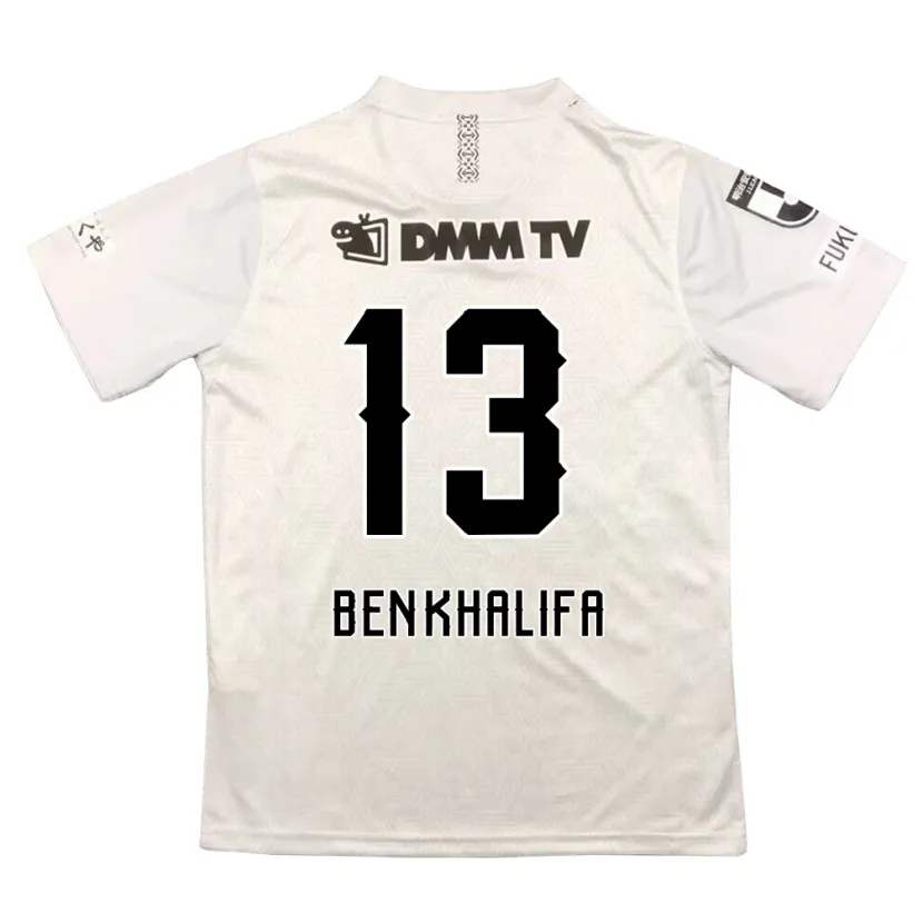 Danxen Kinder Nassim Ben Khalifa #13 Grauschwarz Auswärtstrikot Trikot 2024/25 T-Shirt Schweiz