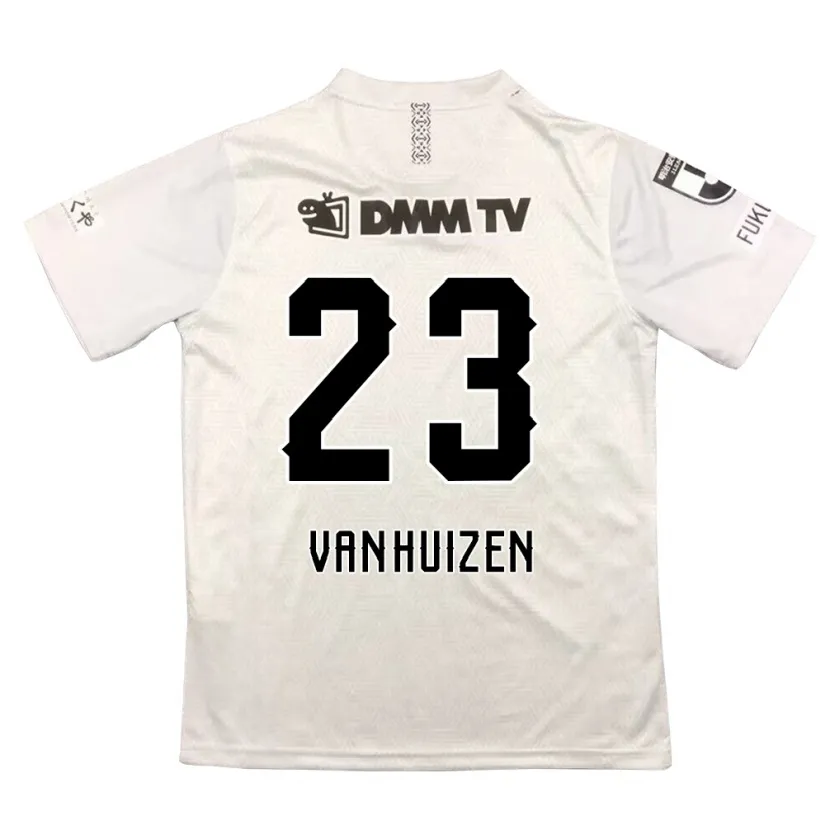 Danxen Kinder Haruki Christopher Van Huizen #23 Grauschwarz Auswärtstrikot Trikot 2024/25 T-Shirt Schweiz