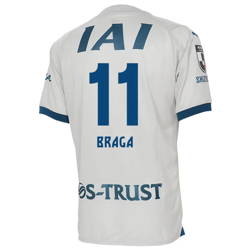 Danxen Kinder Lucas Braga #11 Weiß Blau Auswärtstrikot Trikot 2024/25 T-Shirt Schweiz