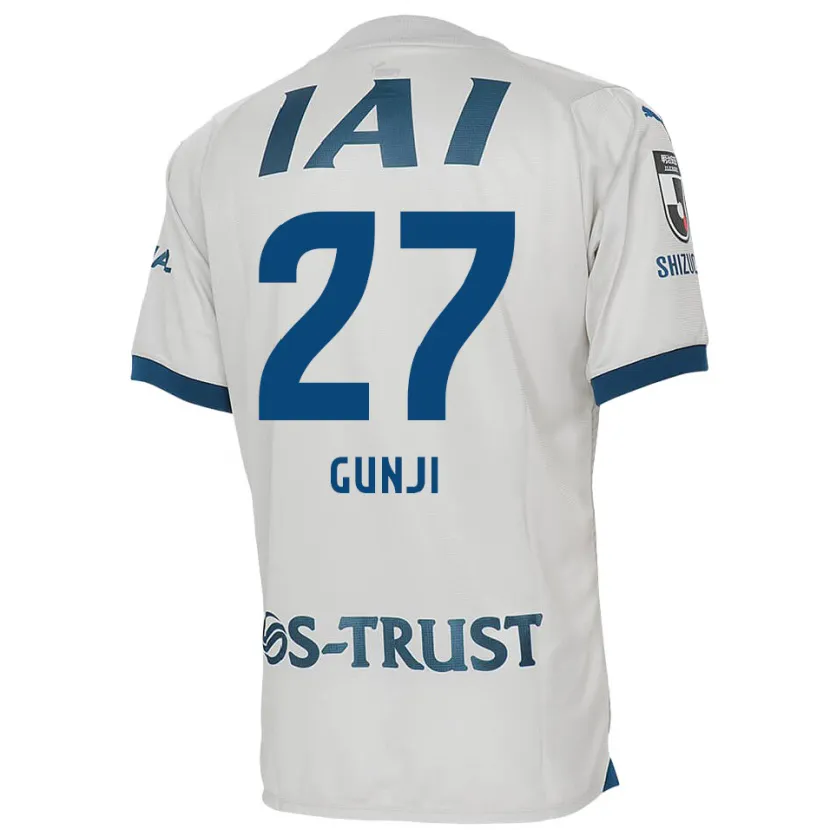 Danxen Kinder Riku Gunji #27 Weiß Blau Auswärtstrikot Trikot 2024/25 T-Shirt Schweiz