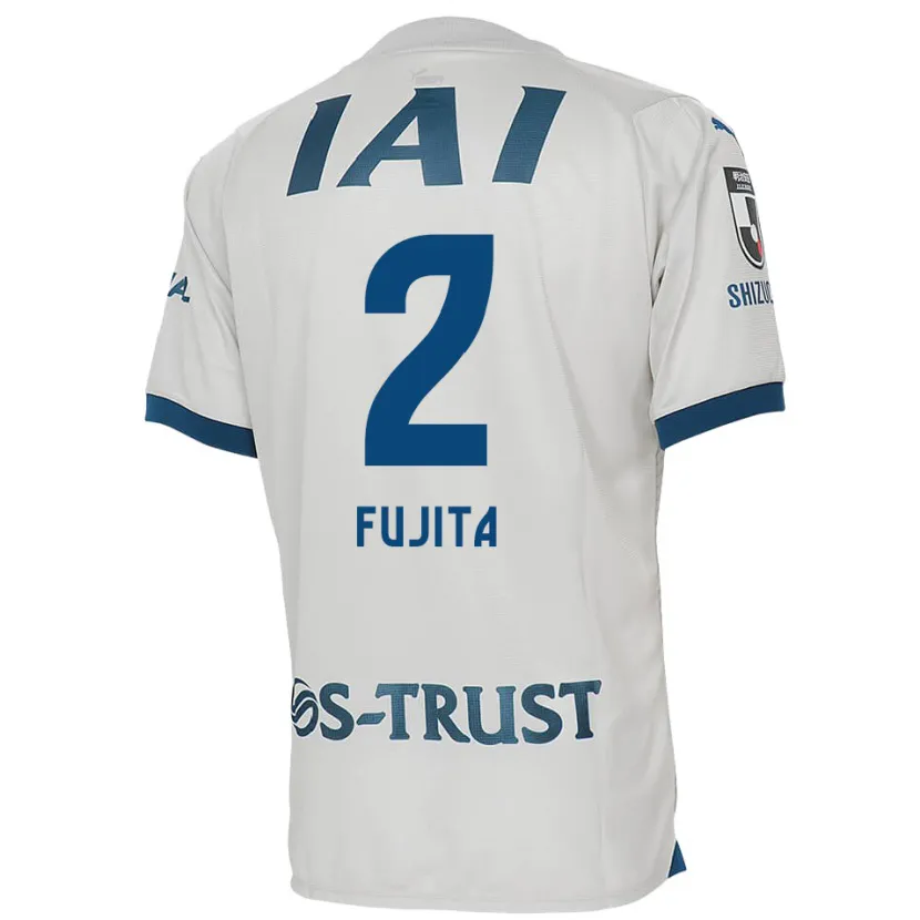 Danxen Kinder Shunsuke Fujita #2 Weiß Blau Auswärtstrikot Trikot 2024/25 T-Shirt Schweiz