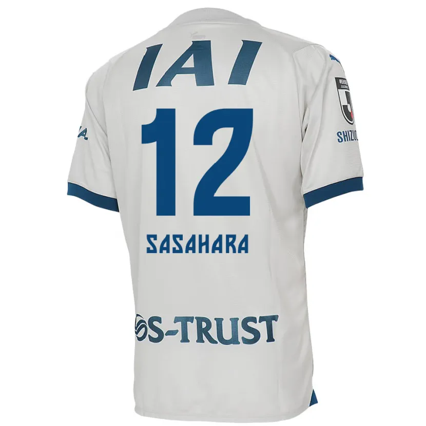 Danxen Kinder Kenshin Sasahara #12 Weiß Blau Auswärtstrikot Trikot 2024/25 T-Shirt Schweiz