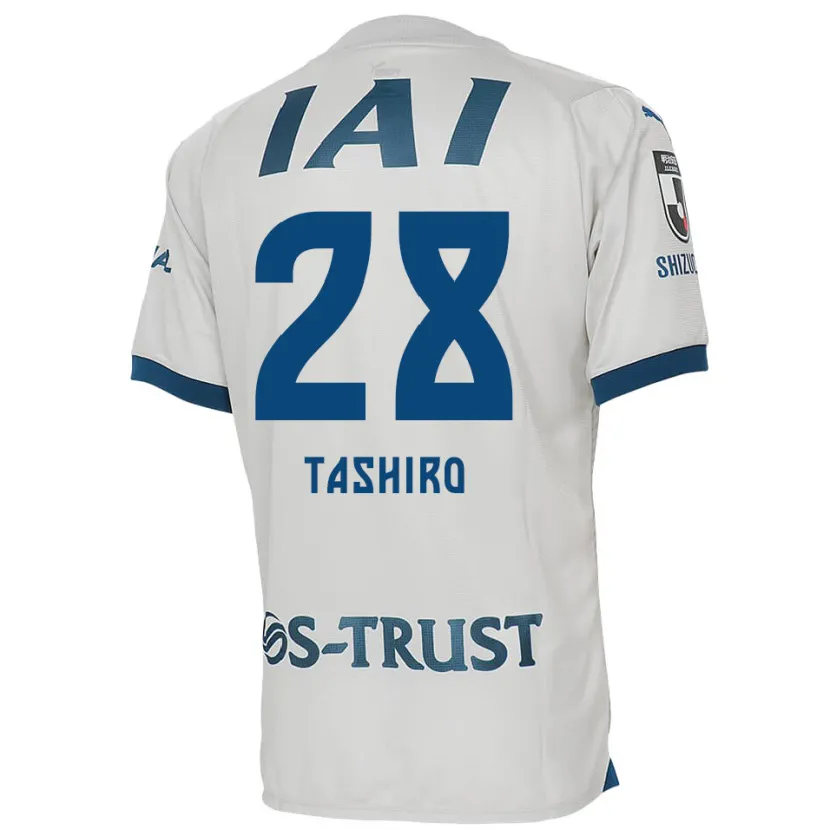 Danxen Kinder Hiroto Tashiro #28 Weiß Blau Auswärtstrikot Trikot 2024/25 T-Shirt Schweiz