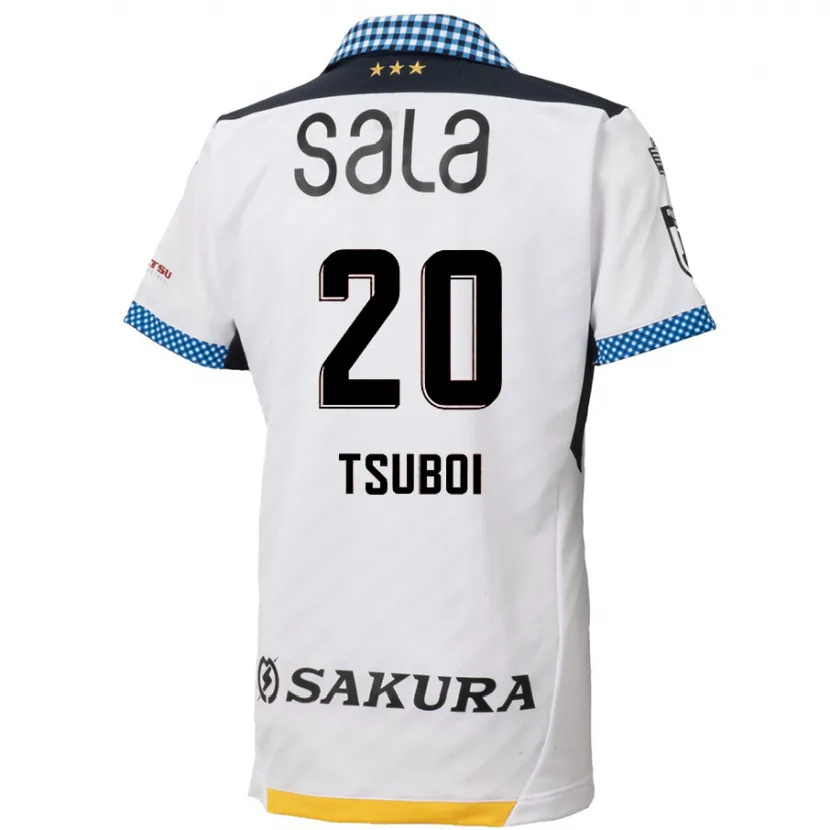 Danxen Kinder Yuya Tsuboi #20 Weiß Schwarz Auswärtstrikot Trikot 2024/25 T-Shirt Schweiz