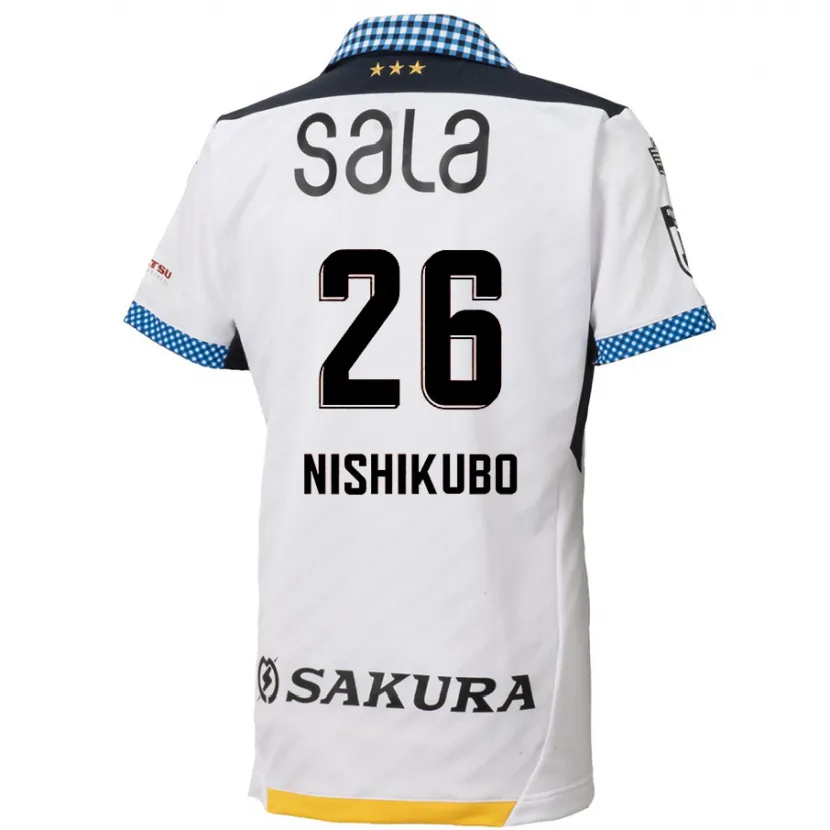 Danxen Kinder Shunsuke Nishikubo #26 Weiß Schwarz Auswärtstrikot Trikot 2024/25 T-Shirt Schweiz