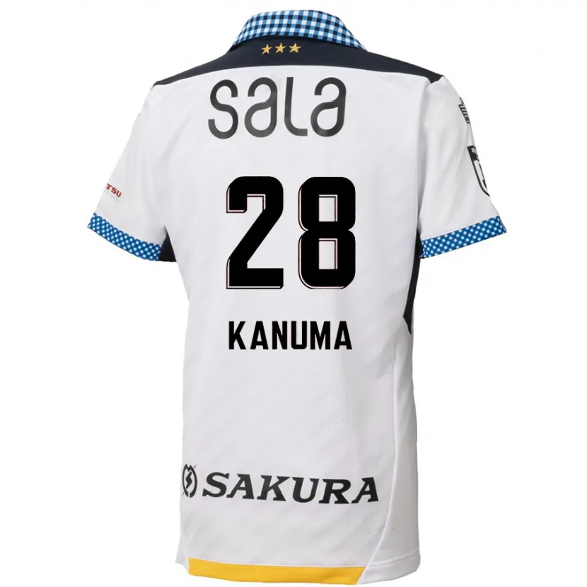 Danxen Kinder Naoki Kanuma #28 Weiß Schwarz Auswärtstrikot Trikot 2024/25 T-Shirt Schweiz