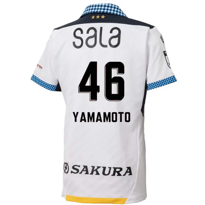 Danxen Kinder Shota Yamamoto #46 Weiß Schwarz Auswärtstrikot Trikot 2024/25 T-Shirt Schweiz