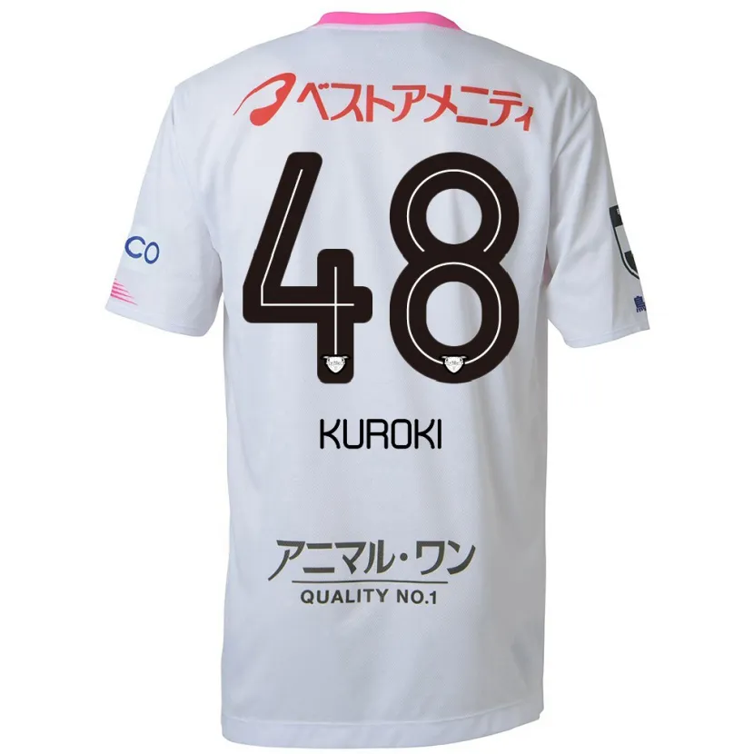 Danxen Kinder Yuya Kuroki #48 Weiß Blau Rosa Auswärtstrikot Trikot 2024/25 T-Shirt Schweiz