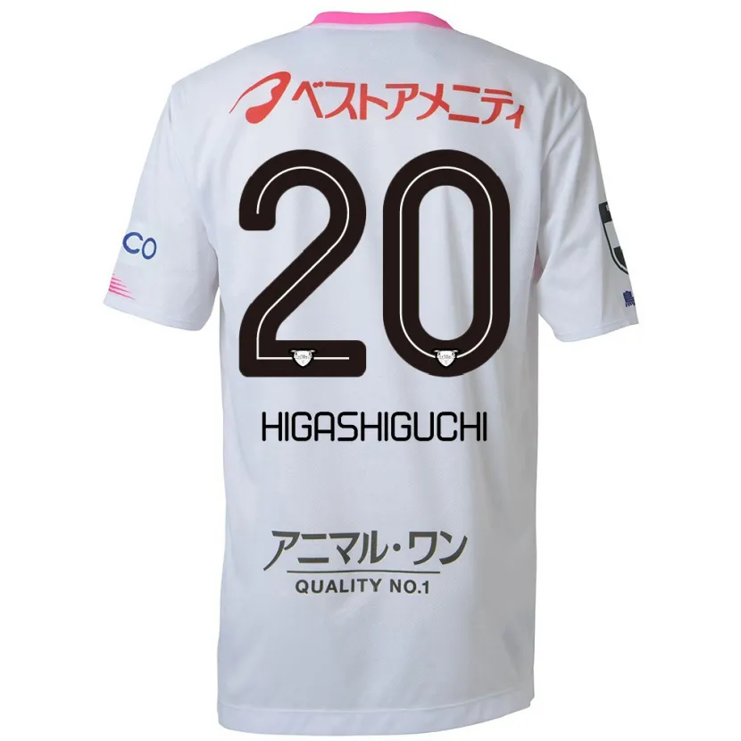 Danxen Kinder Aitaro Higashiguchi #20 Weiß Blau Rosa Auswärtstrikot Trikot 2024/25 T-Shirt Schweiz