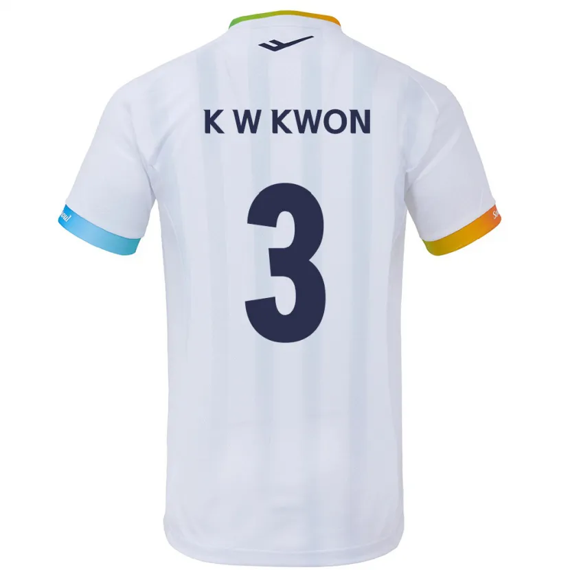 Danxen Kinder Wan-Kyu Kwon #3 Weiß Blau Auswärtstrikot Trikot 2024/25 T-Shirt Schweiz