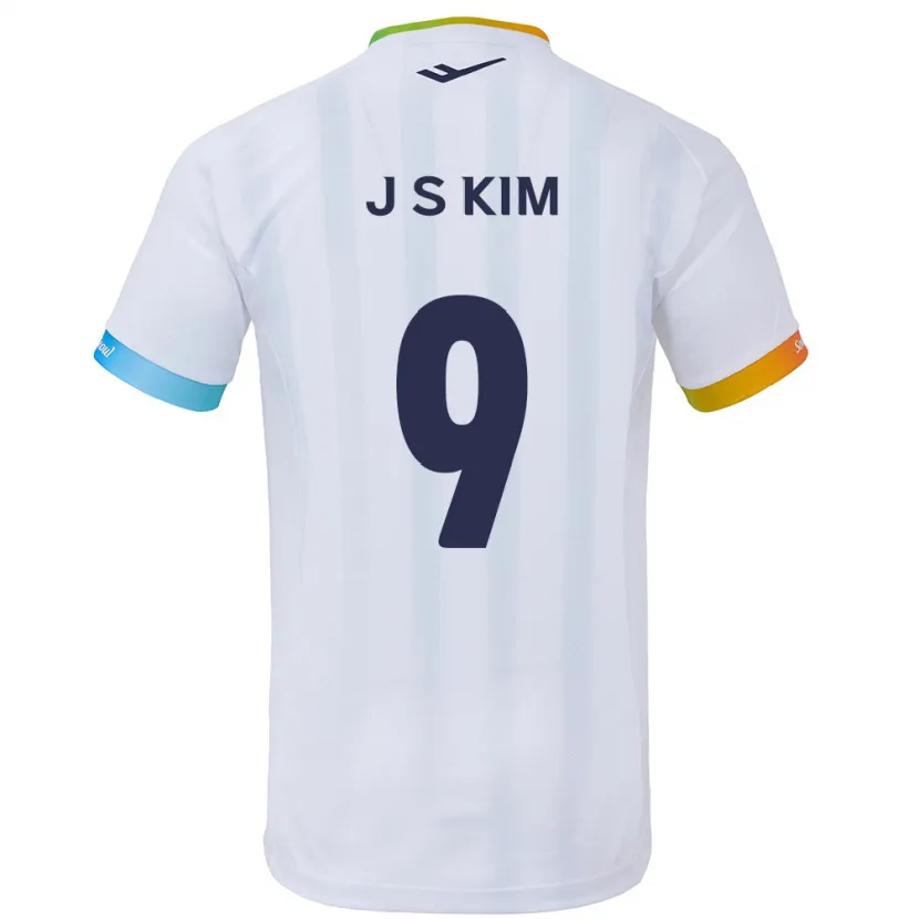 Danxen Kinder Shin-Jin Kim #9 Weiß Blau Auswärtstrikot Trikot 2024/25 T-Shirt Schweiz