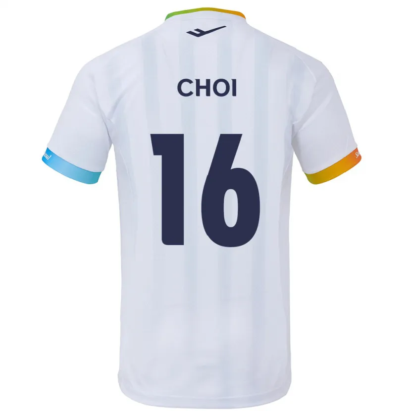 Danxen Kinder Jun Choi #16 Weiß Blau Auswärtstrikot Trikot 2024/25 T-Shirt Schweiz