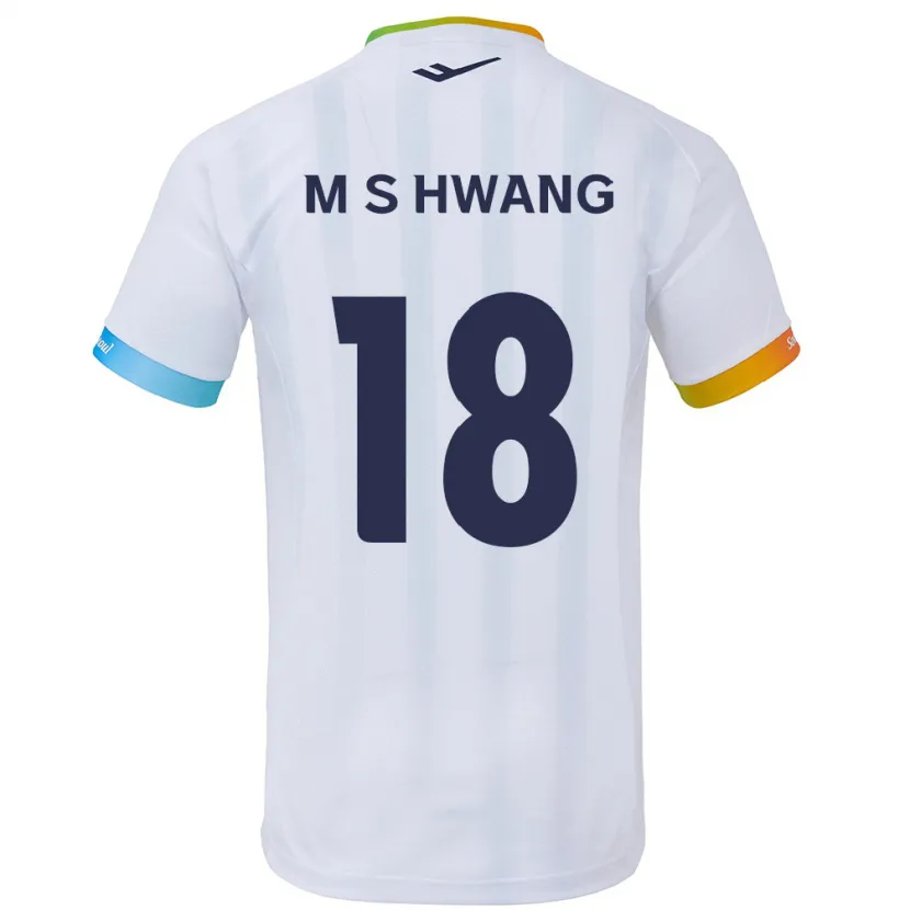 Danxen Kinder Seong-Min Hwang #18 Weiß Blau Auswärtstrikot Trikot 2024/25 T-Shirt Schweiz