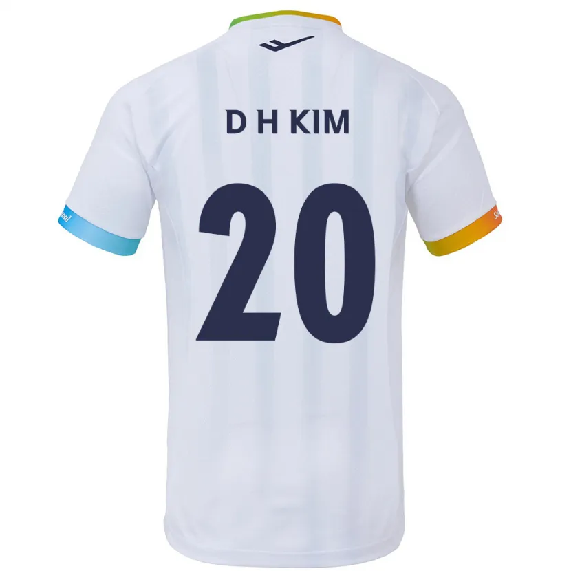 Danxen Kinder Hyeon-Deok Kim #20 Weiß Blau Auswärtstrikot Trikot 2024/25 T-Shirt Schweiz