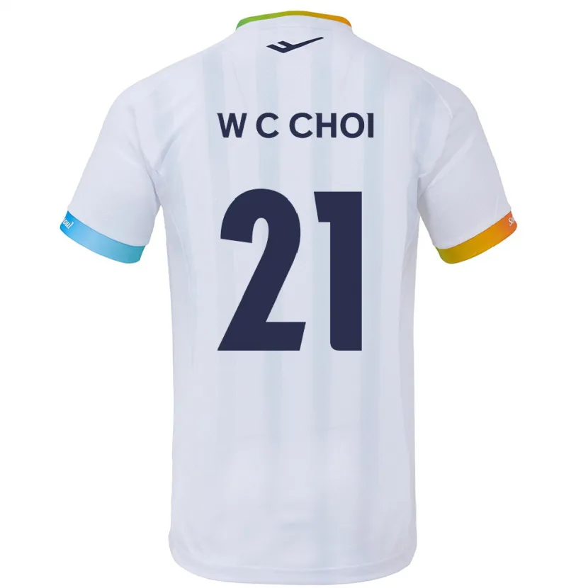 Danxen Kinder Cheol-Won Choi #21 Weiß Blau Auswärtstrikot Trikot 2024/25 T-Shirt Schweiz