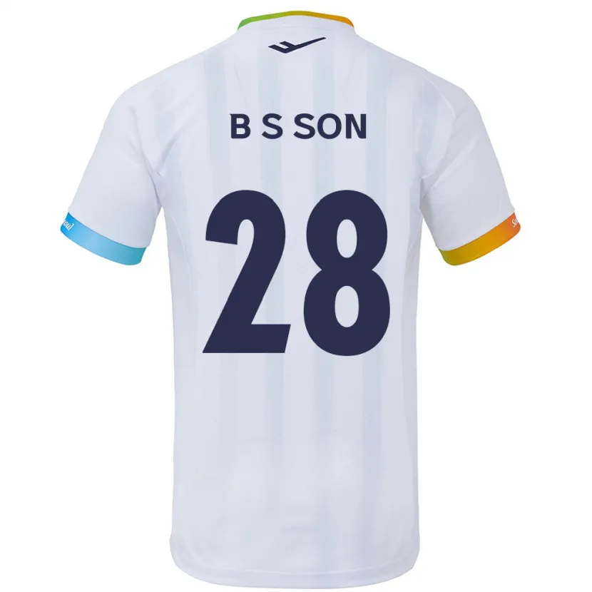 Danxen Kinder Seung-Beom Son #28 Weiß Blau Auswärtstrikot Trikot 2024/25 T-Shirt Schweiz