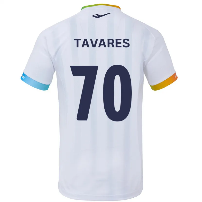 Danxen Kinder Ronaldo Tavares #70 Weiß Blau Auswärtstrikot Trikot 2024/25 T-Shirt Schweiz