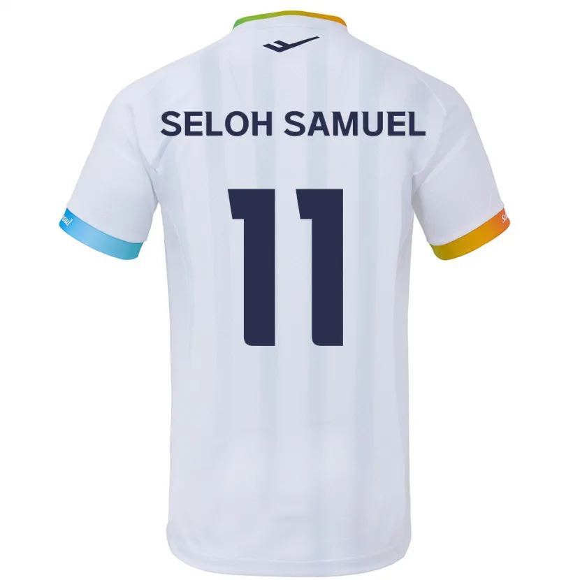 Danxen Kinder Gbato Seloh Samuel #11 Weiß Blau Auswärtstrikot Trikot 2024/25 T-Shirt Schweiz