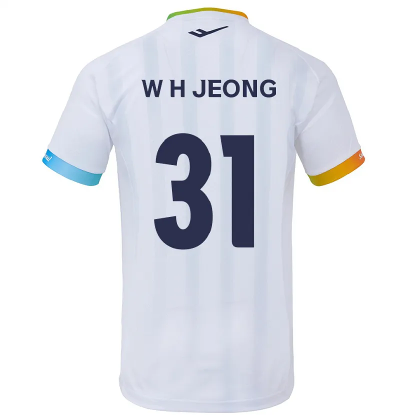 Danxen Kinder Hyun-Woong Jeong #31 Weiß Blau Auswärtstrikot Trikot 2024/25 T-Shirt Schweiz