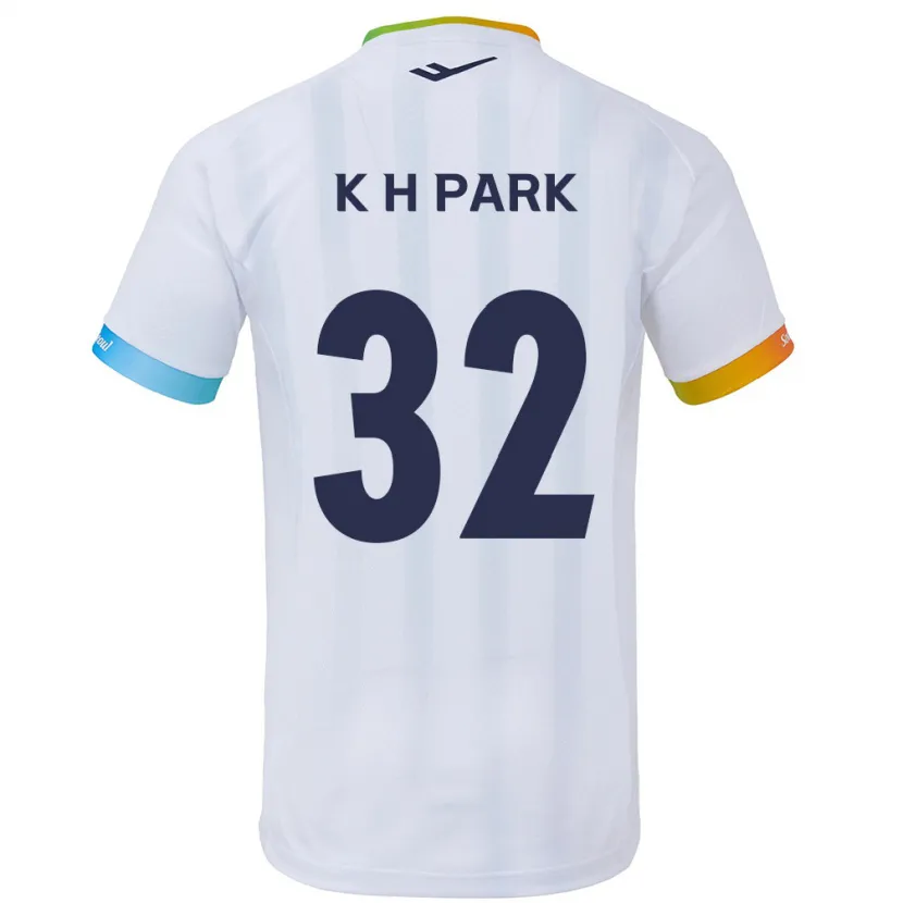 Danxen Kinder Han-Kyul Park #32 Weiß Blau Auswärtstrikot Trikot 2024/25 T-Shirt Schweiz