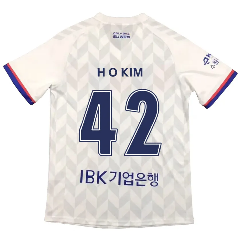 Danxen Kinder One-Hyung Kim #42 Weiß Blau Auswärtstrikot Trikot 2024/25 T-Shirt Schweiz