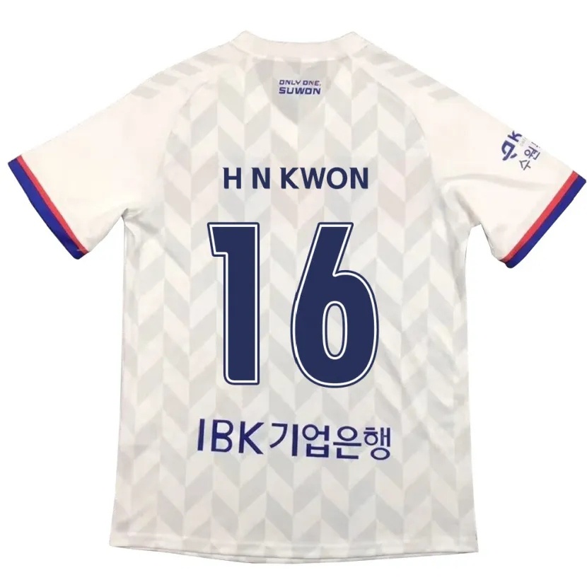 Danxen Kinder Nam-Hoon Kwon #16 Weiß Blau Auswärtstrikot Trikot 2024/25 T-Shirt Schweiz