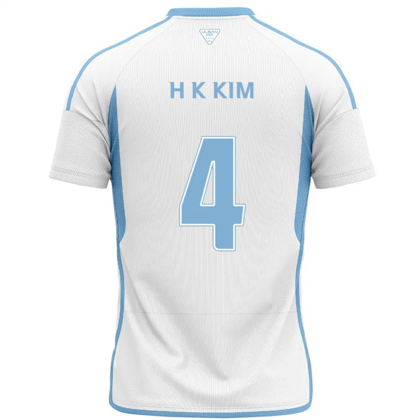 Danxen Kinder Kee-Hee Kim #4 Weiß Blau Auswärtstrikot Trikot 2024/25 T-Shirt Schweiz